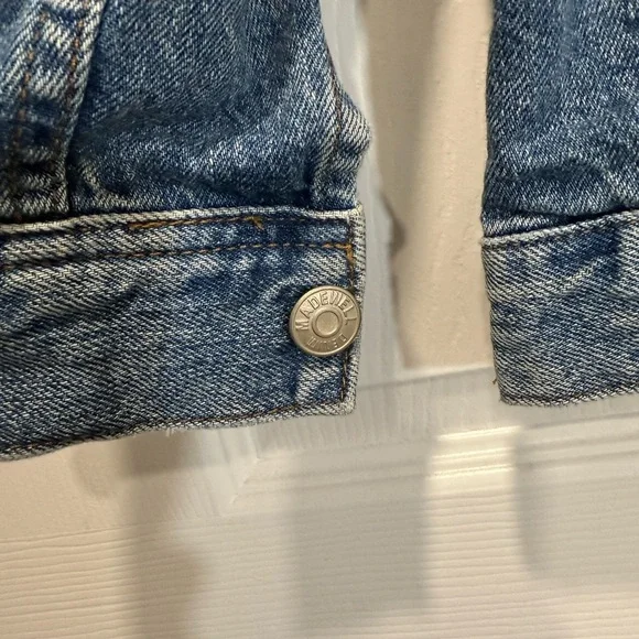 Madewell Oversized medium wash Denim Jean Jacket Size M - Picture 7 of 12